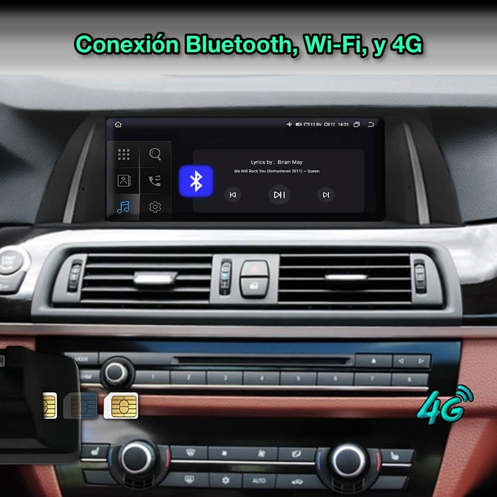 BMW Série 5, F10, F11, 2011-2016 Tela de 10,25”