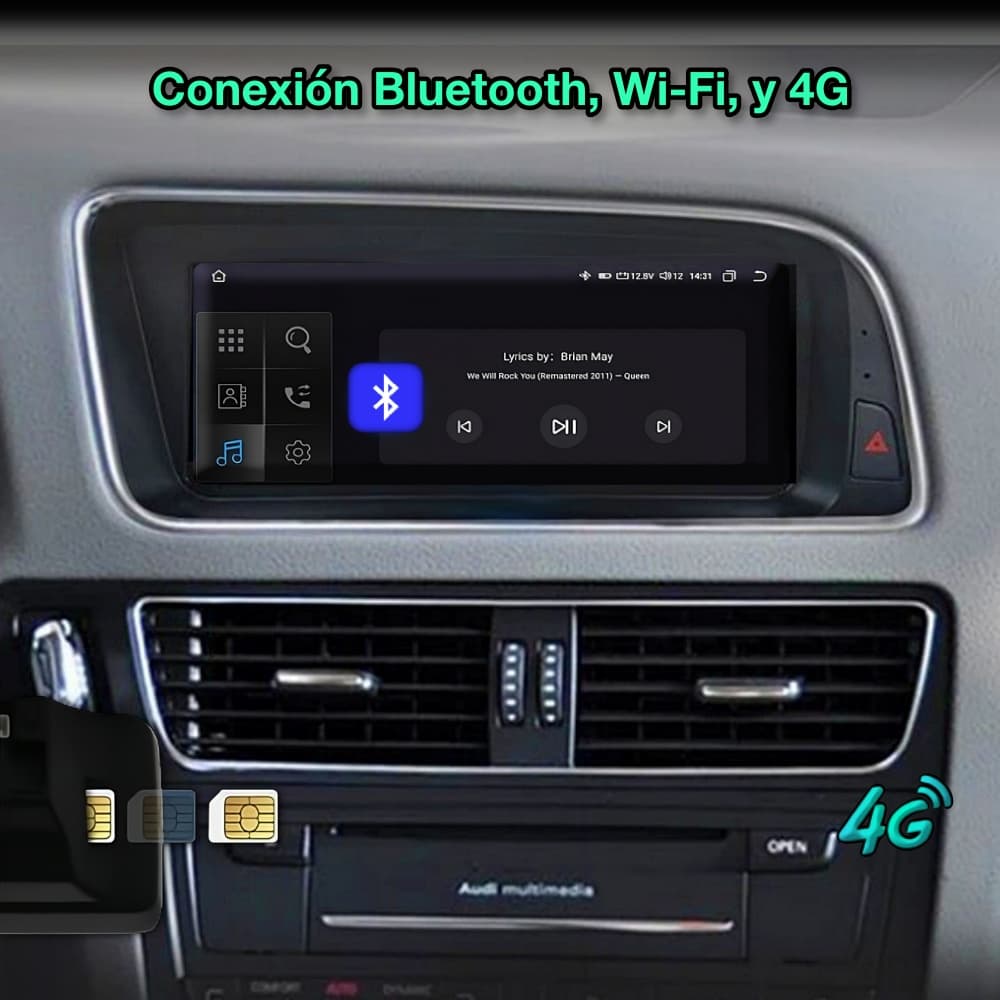 Audi q5 2009-2016 tela 8.8"