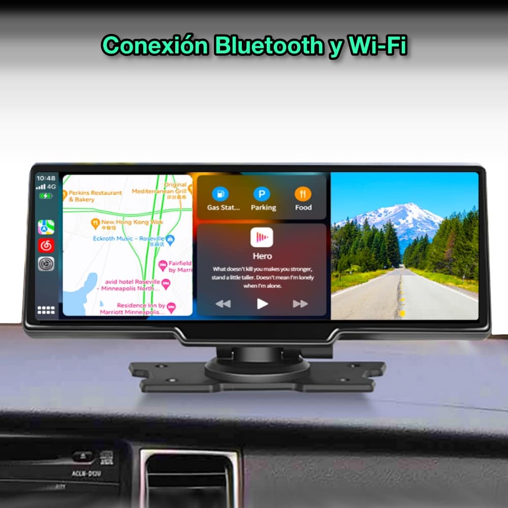 Rádio universal com tela Carplay e câmera DVR
