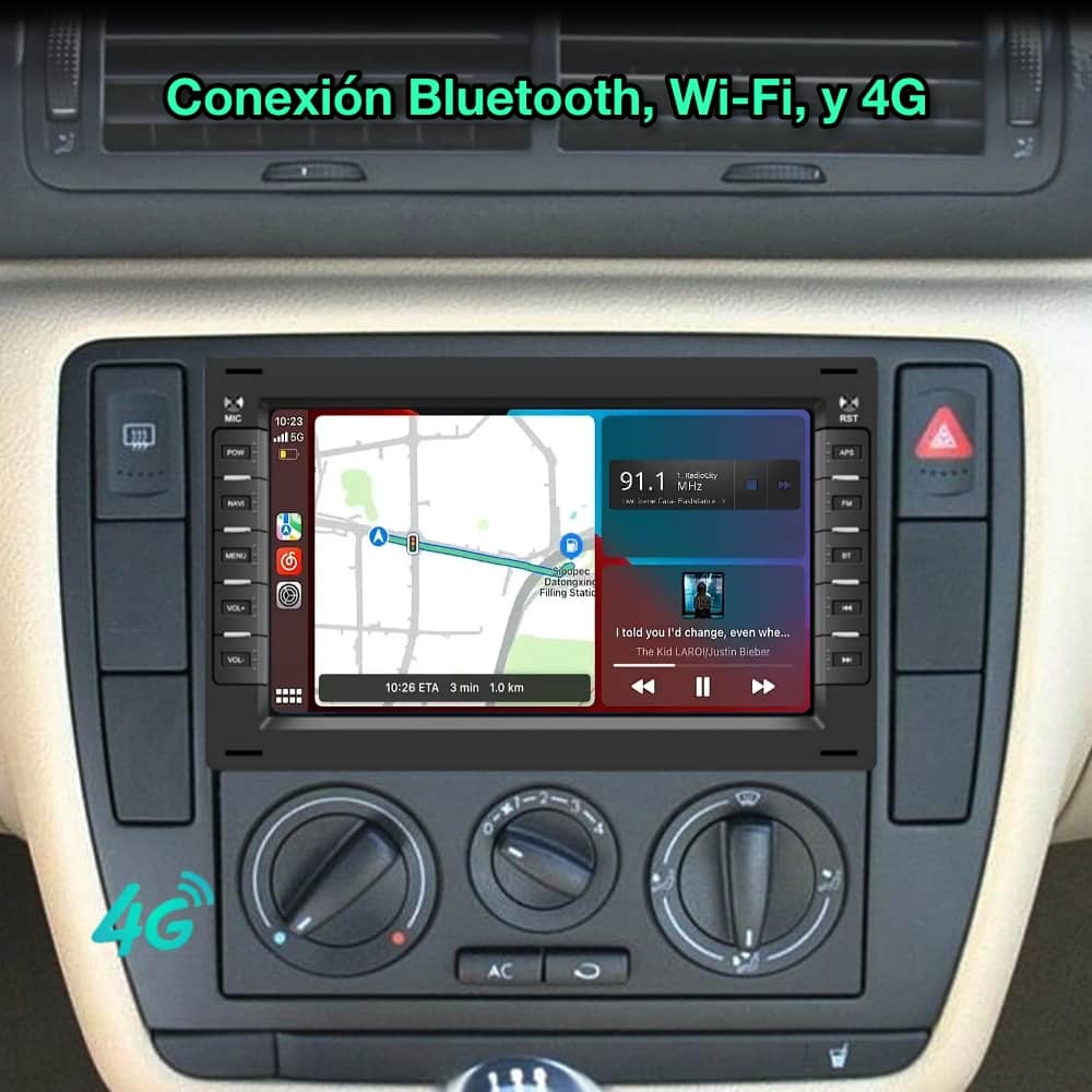 Tela de rádio Volkswagen, Seat, Skoda de 7 polegadas