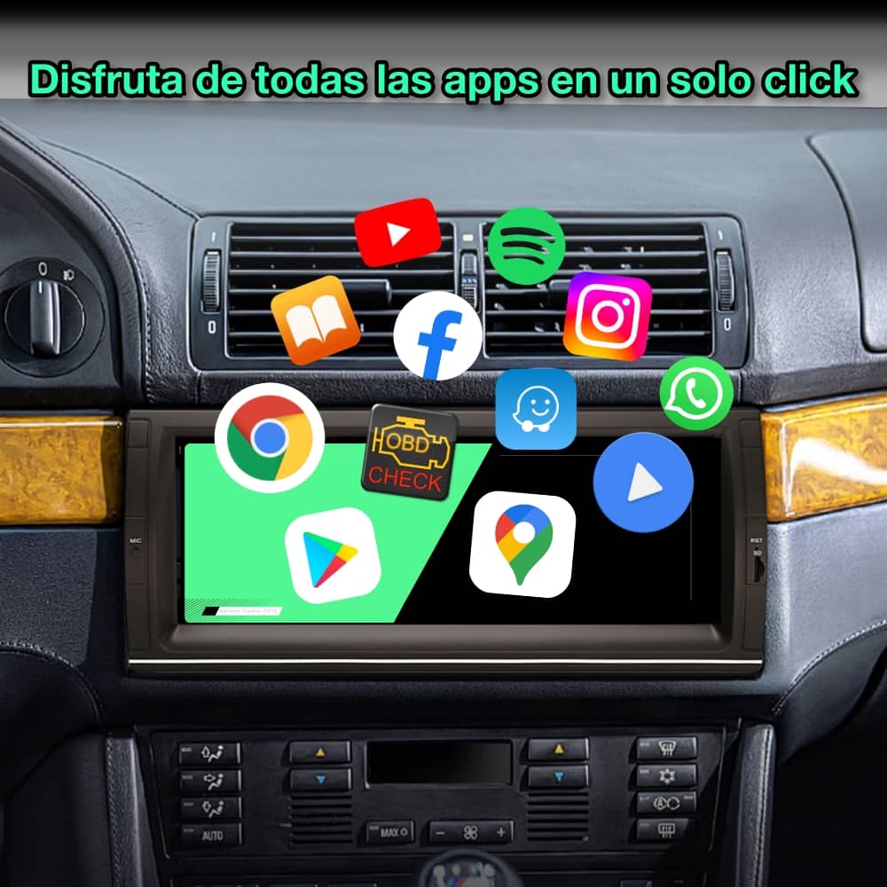 BMW Série 5 E39, X5 E53 1995-2006, 10,25" Polegadas