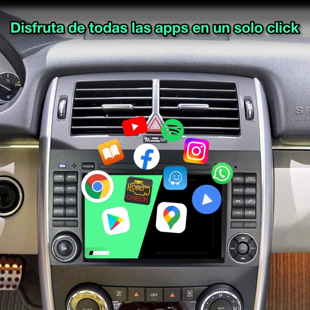 Mercedes Benz Classe A, B, Viano, Vito, Sprinter Tela de 7"