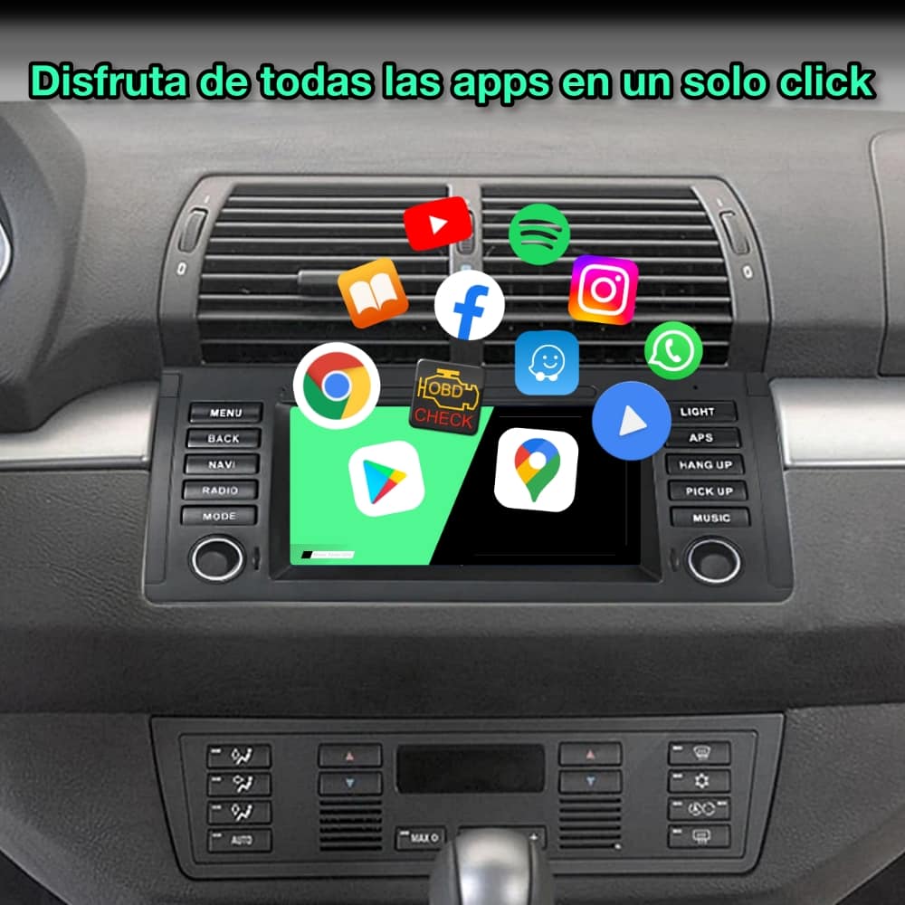 BMW Série 5 E39, X5 E53 1995-2006, 7 polegadas