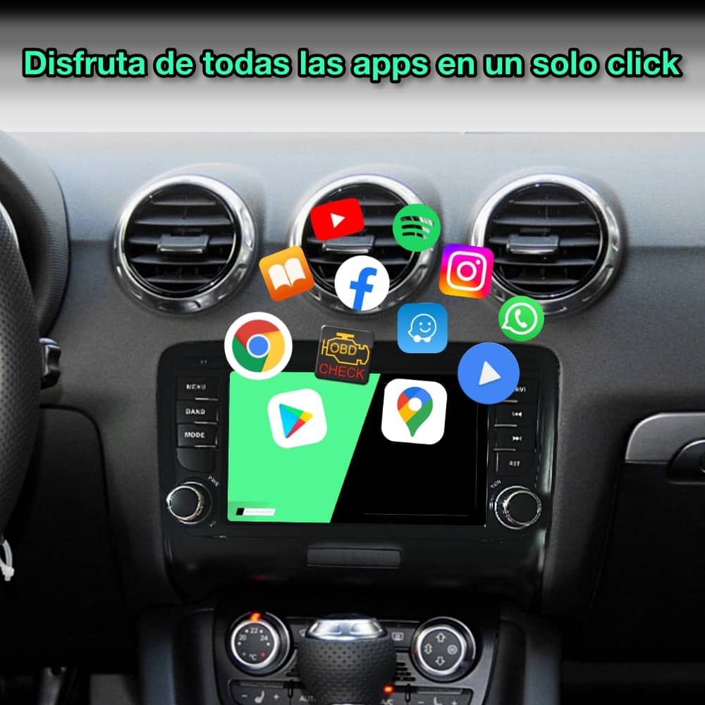 Audi tt 2006-2014 7" polegadas