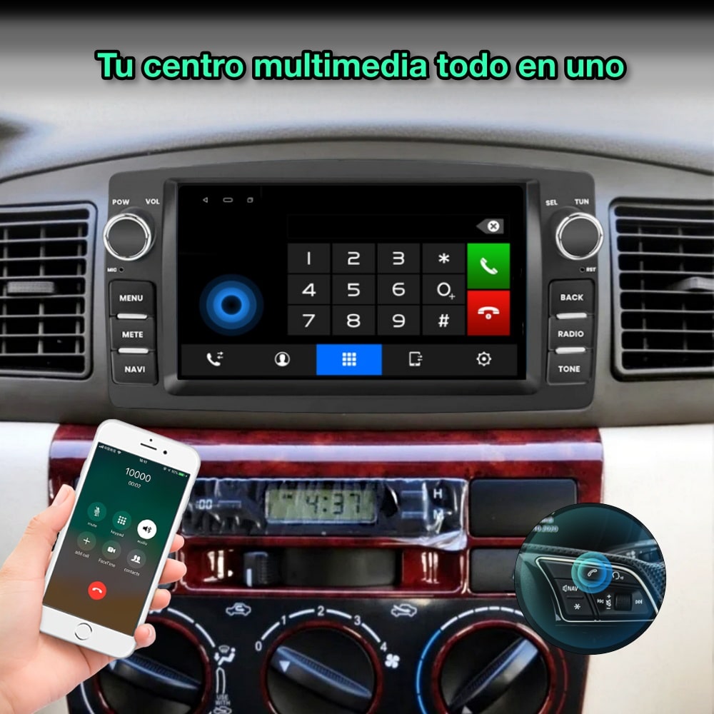 Toyota Corolla 2000-2006 tela de 7”