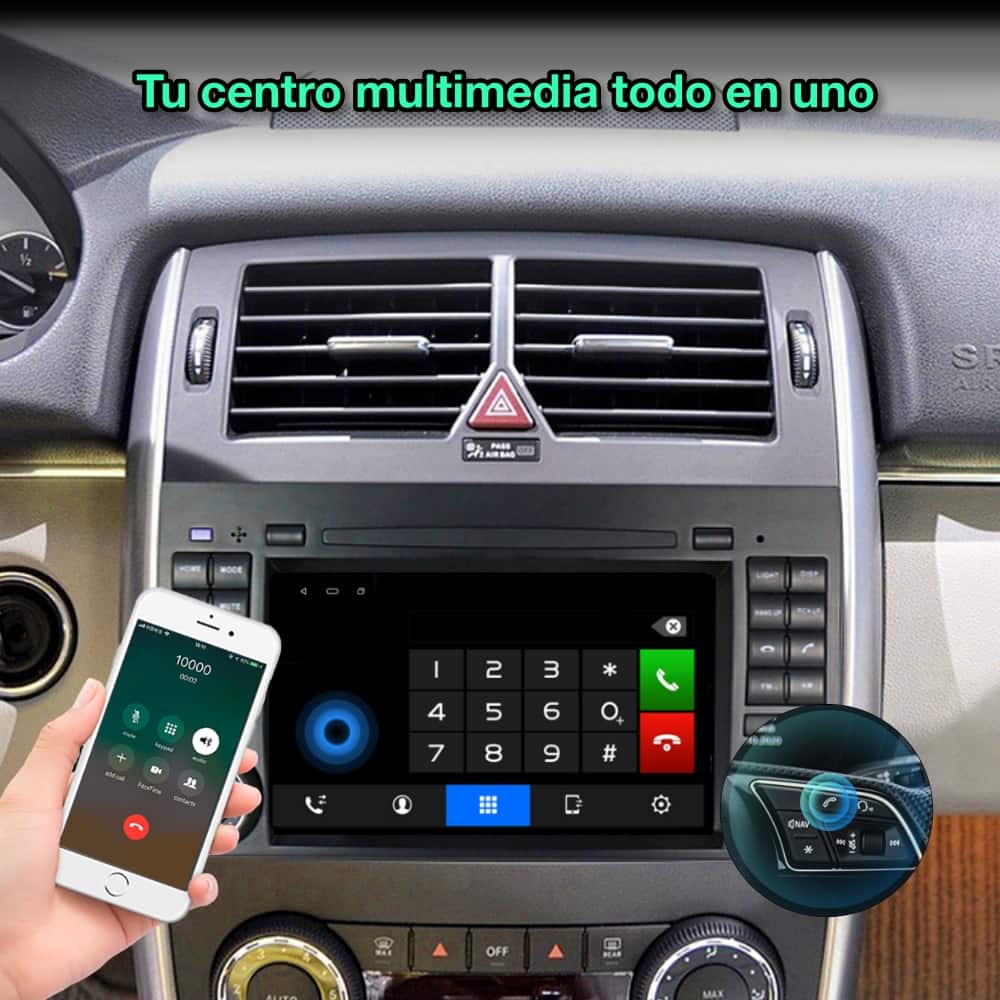 Mercedes Benz Classe A, B, Viano, Vito, Sprinter Tela de 7"