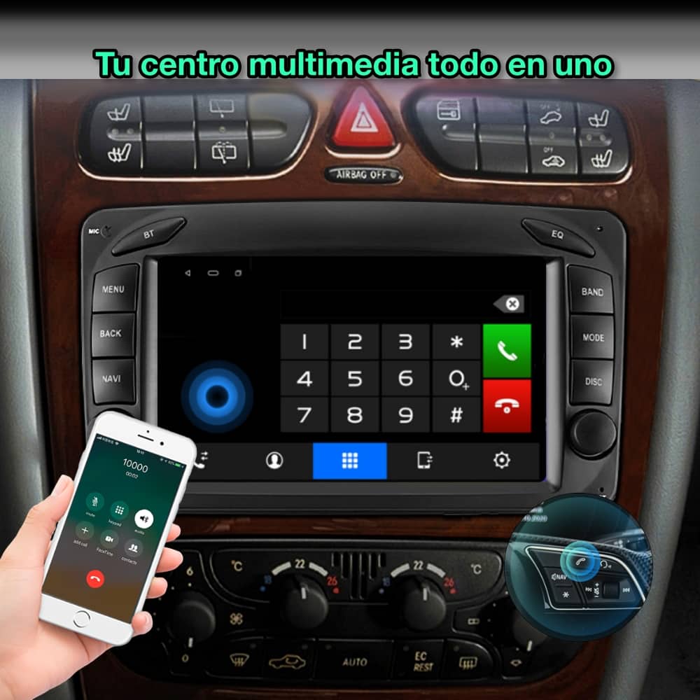 Mercedes Benz Classe A, C, G, CLK, Vito, Viano, Vaneo, 7 polegadas