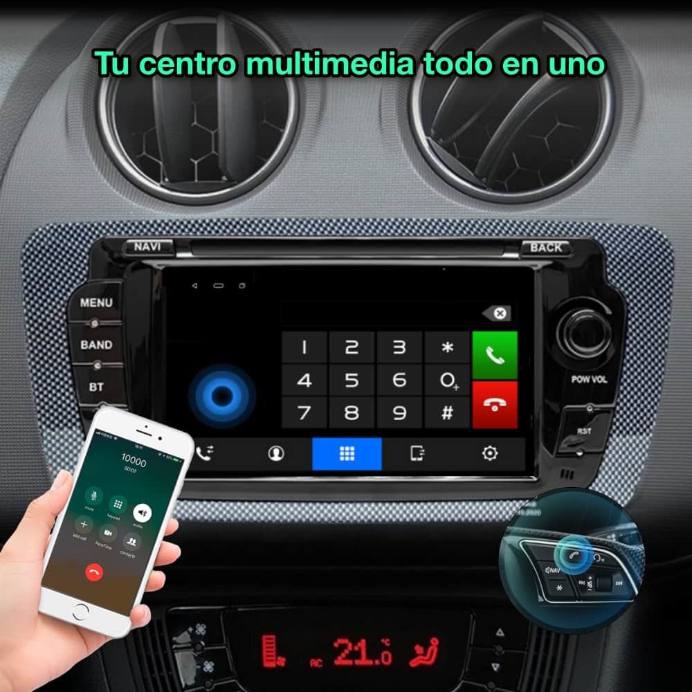 Seat ibiza 6j 2009-2013 tela de 7 polegadas