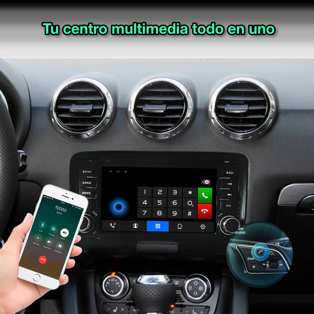 Audi tt 2006-2014 7" polegadas