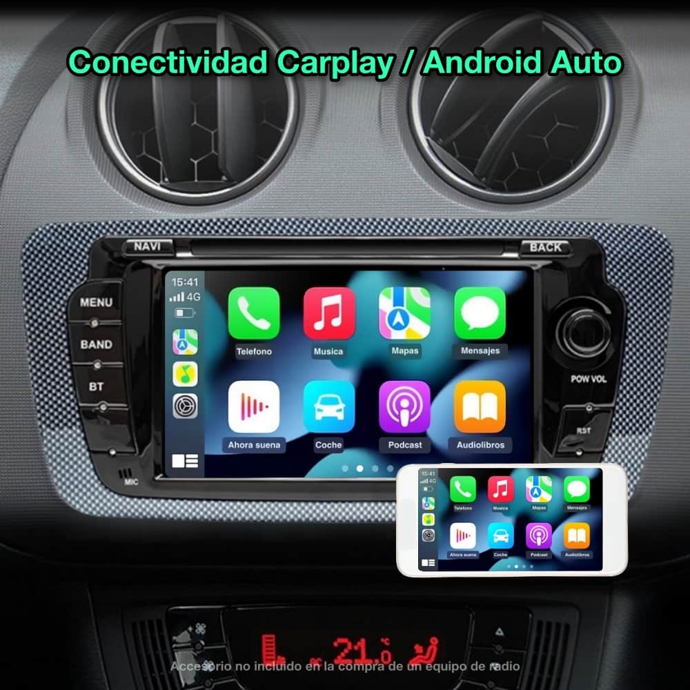 Seat ibiza 6j 2009-2013 tela de 7 polegadas