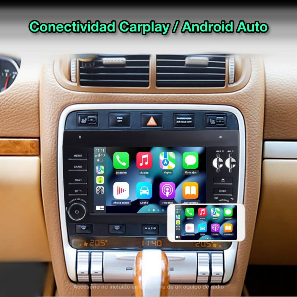 Porsche Cayenne 2002-2010 Tela de 7"