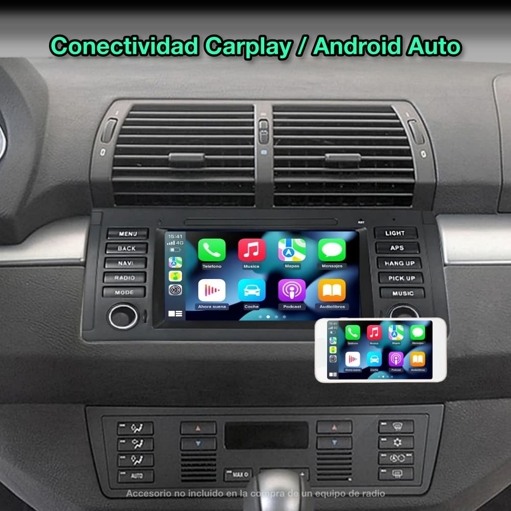 BMW Série 5 E39, X5 E53 1995-2006, 7 polegadas