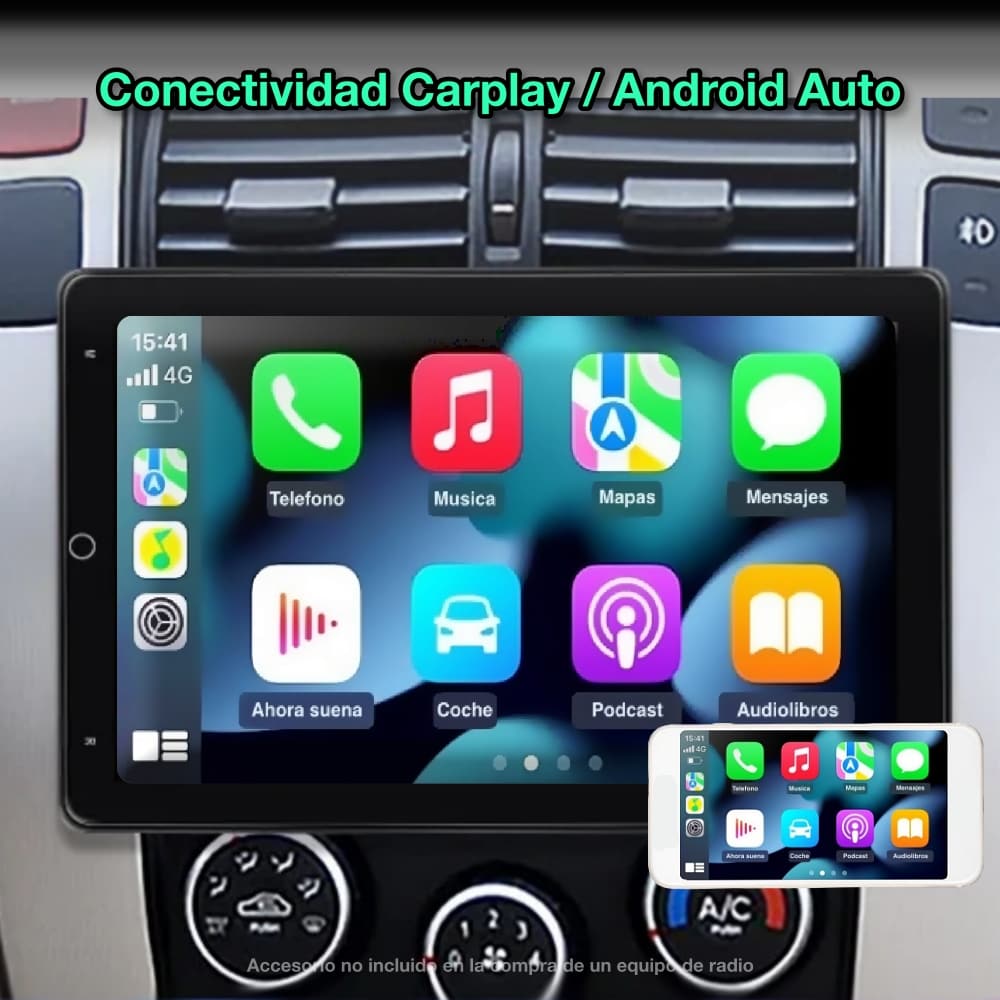 Rádio com tela de navegador GPS universal 2 DIN, tela FHD de 10”