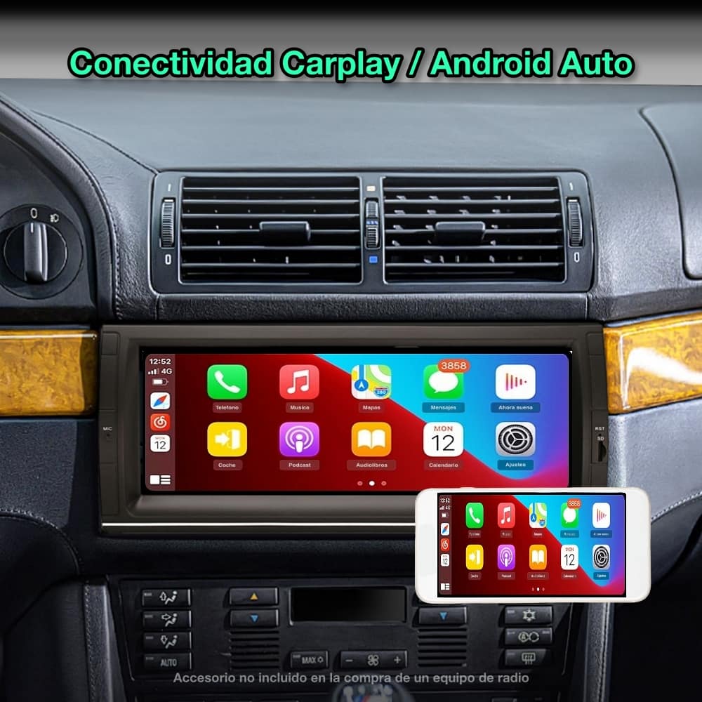 BMW Série 5 E39, X5 E53 1995-2006, 10,25" Polegadas