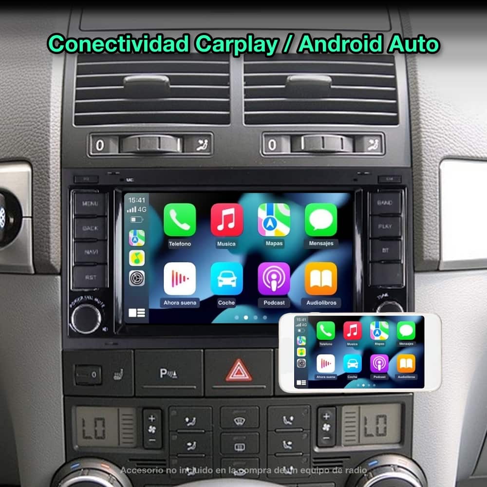 Volkswagen Touareg, Transporter, Multivan 2002-2011 Tela de 7"