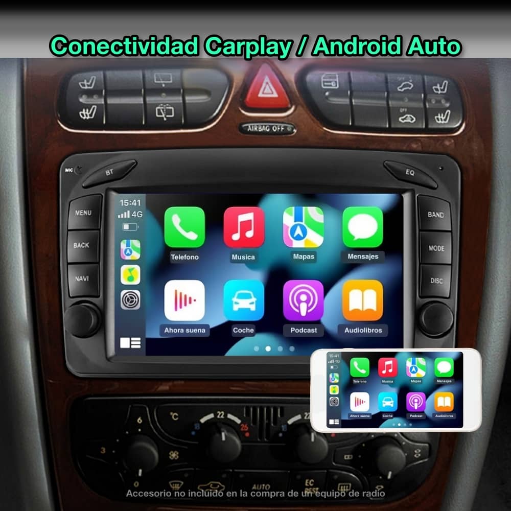 Mercedes Benz Classe A, C, G, CLK, Vito, Viano, Vaneo, 7 polegadas