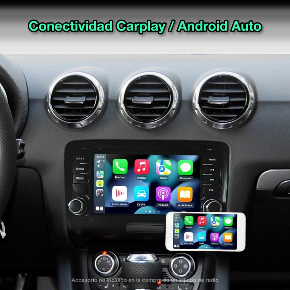 Audi tt 2006-2014 7" polegadas