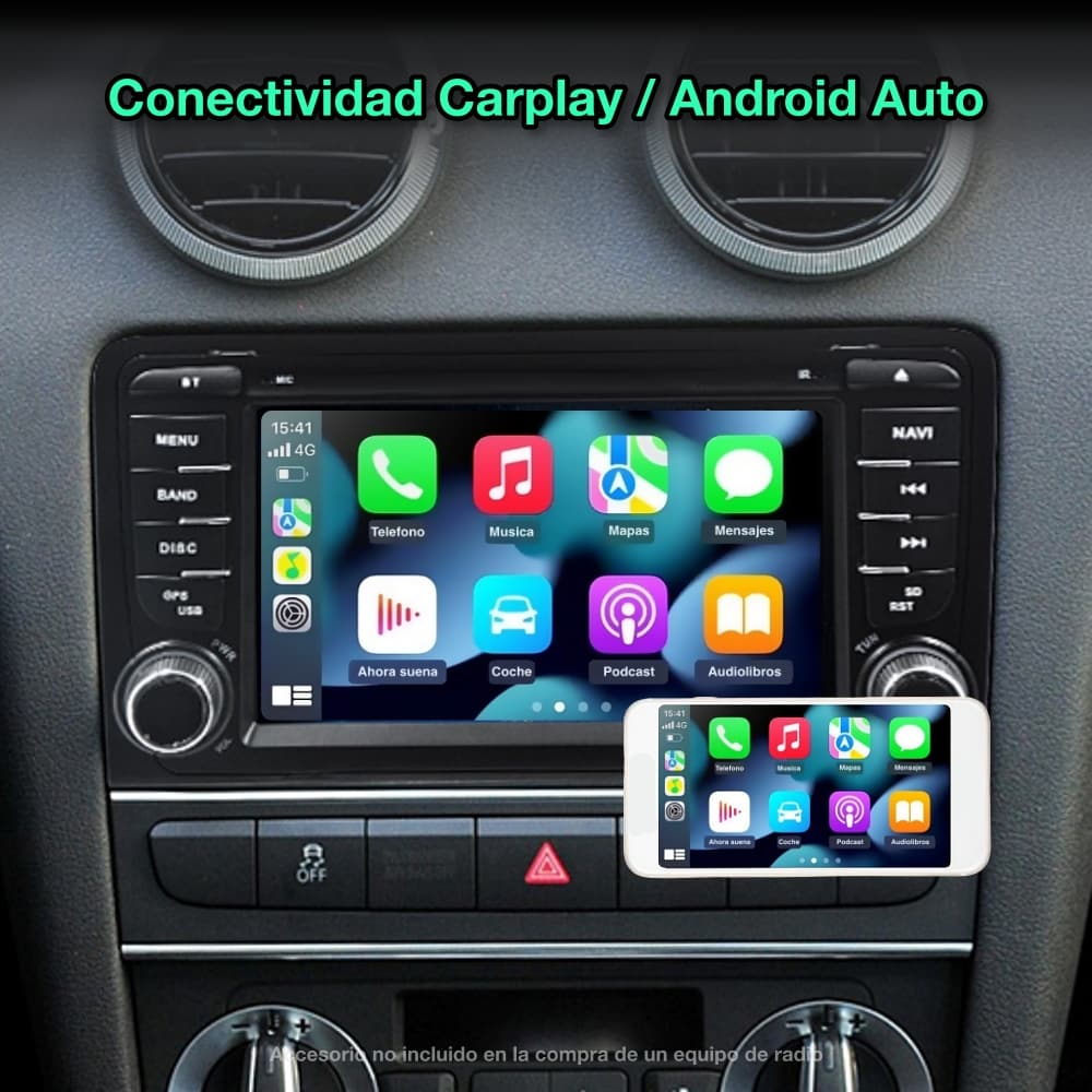 Audi A3, 2003-2013 tela de 7"