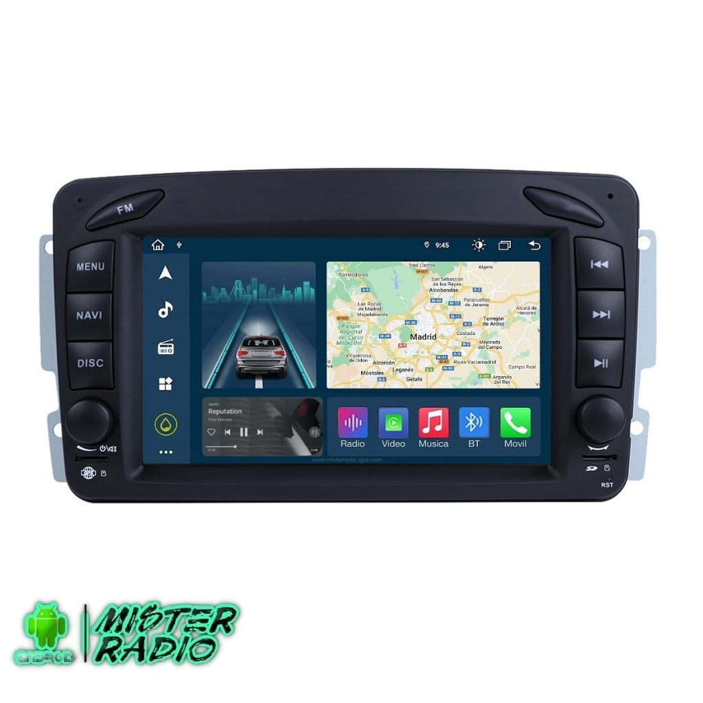 Mercedes Benz Classe A, C, G, CLK, Vito, Viano, Vaneo, 7 polegadas