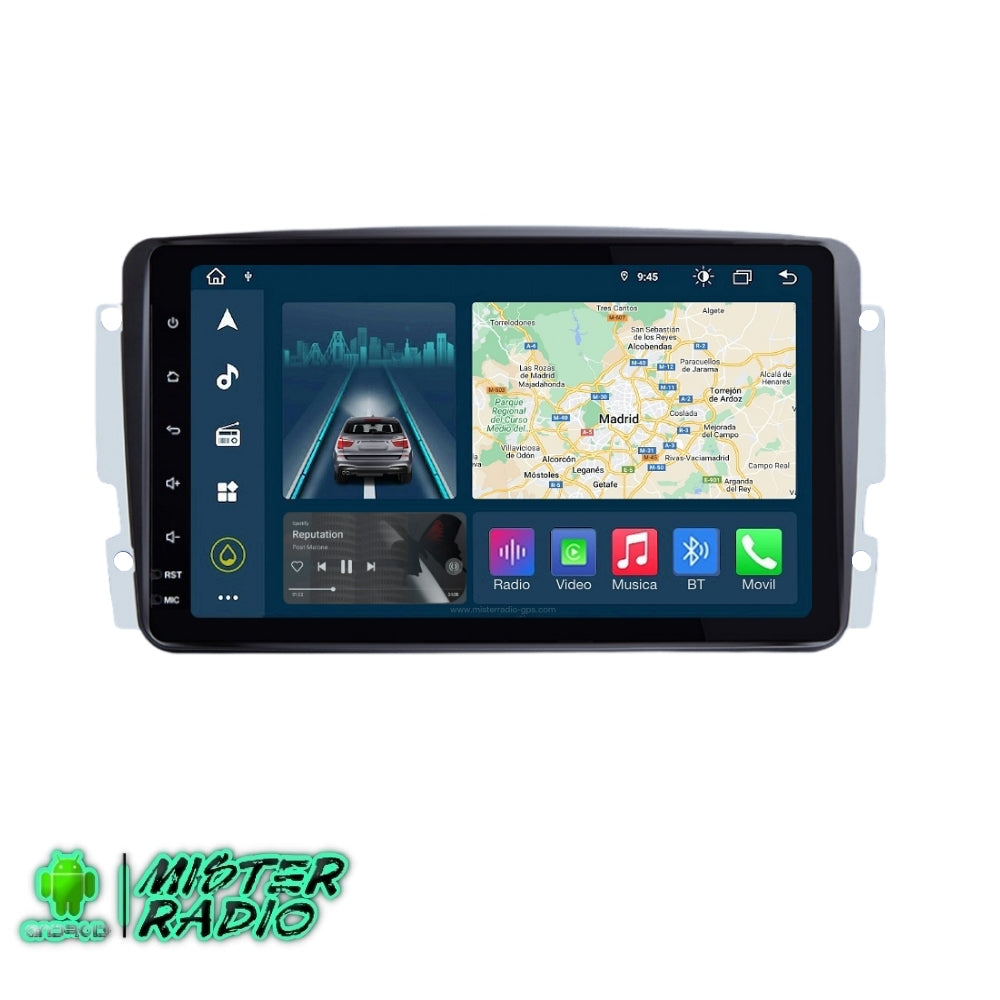 Mercedes Benz Classe A, E, C, G, Vito, Viano, Vaneo 8 polegadas