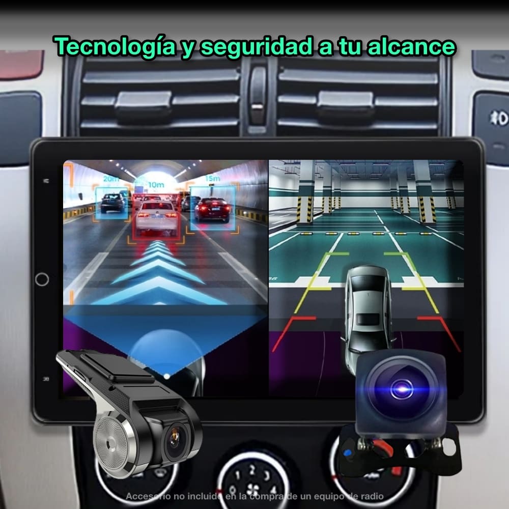 Rádio com tela de navegador GPS universal 2 DIN, tela FHD de 10”