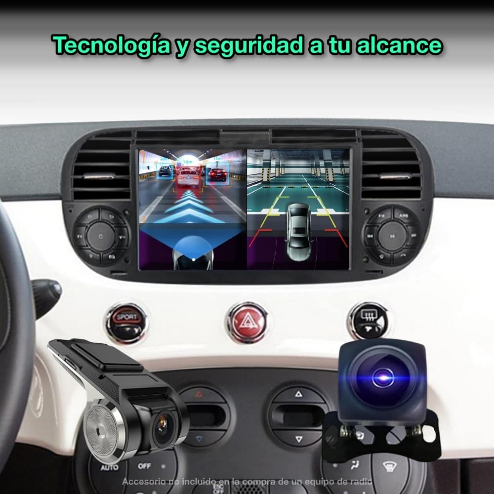 Fiat 500 2007-2014 7" Tela