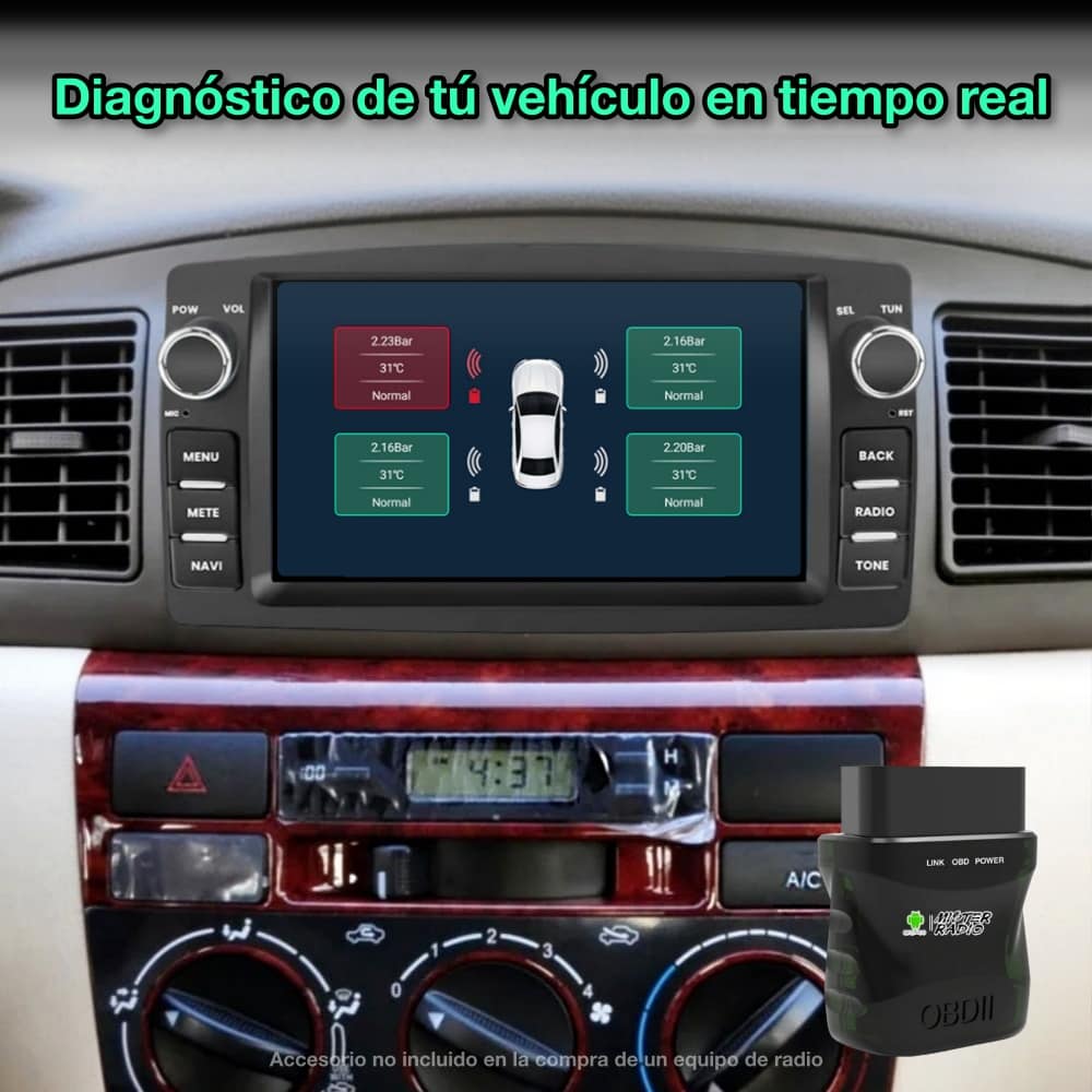 Toyota Corolla 2000-2006 tela de 7”