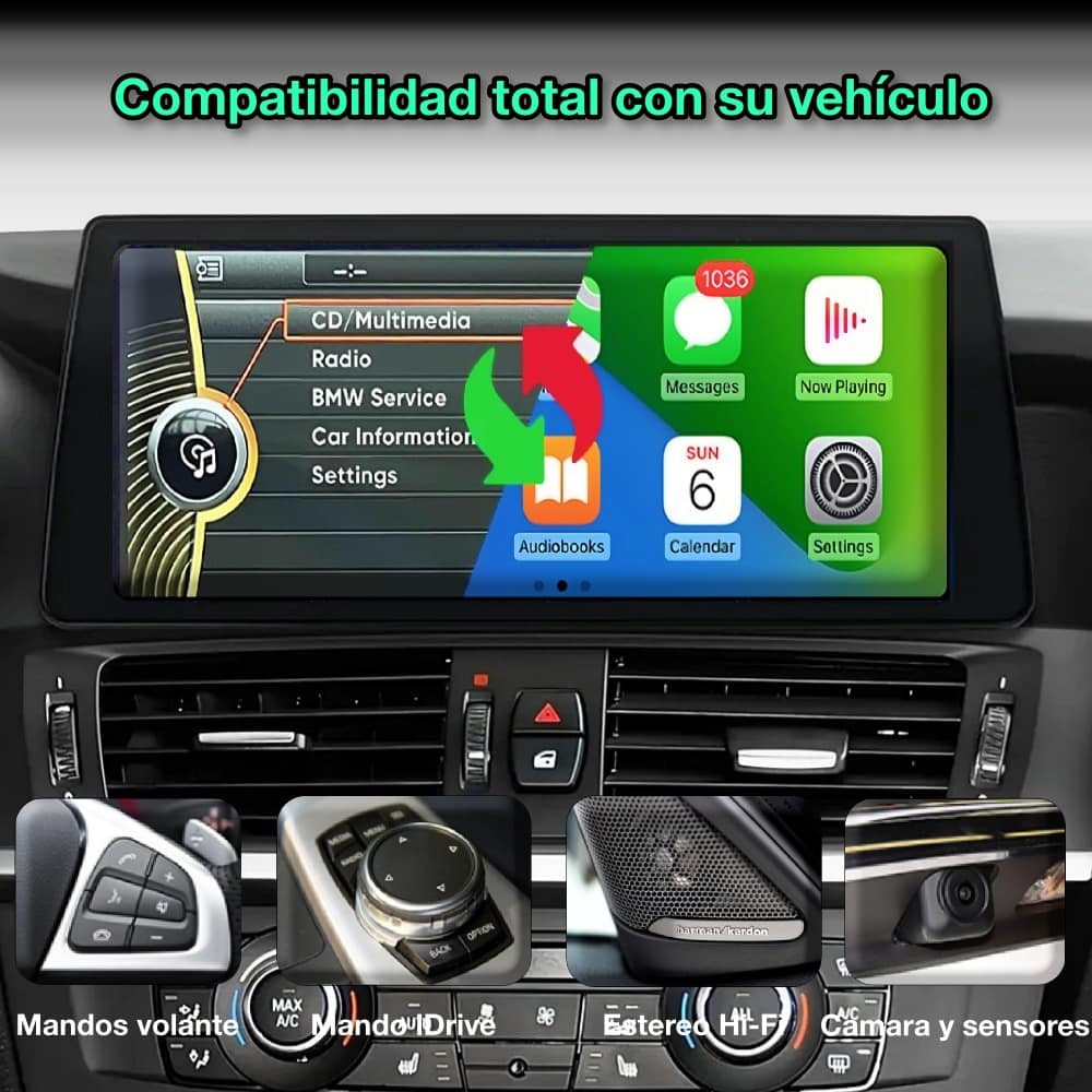 BMW X3 F25, X4 F26 2010-2017 tela 10,33”