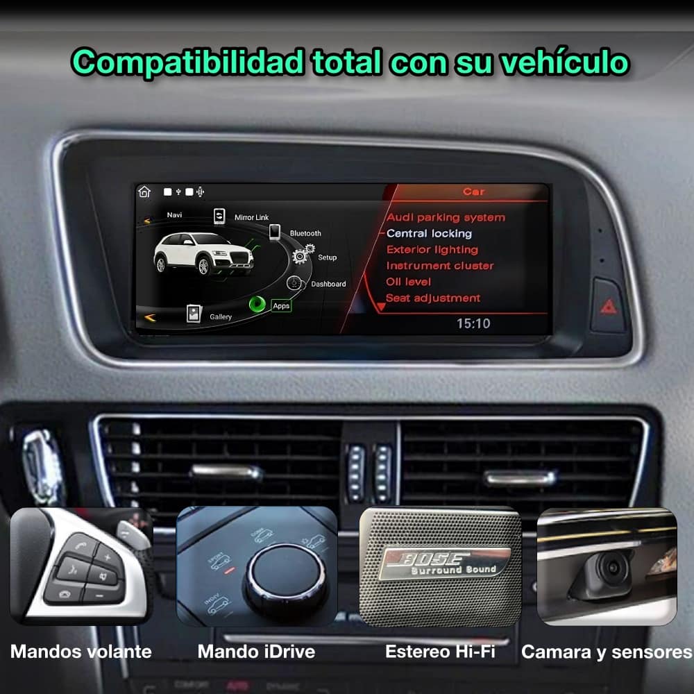 Audi q5 2009-2016 tela 8.8"