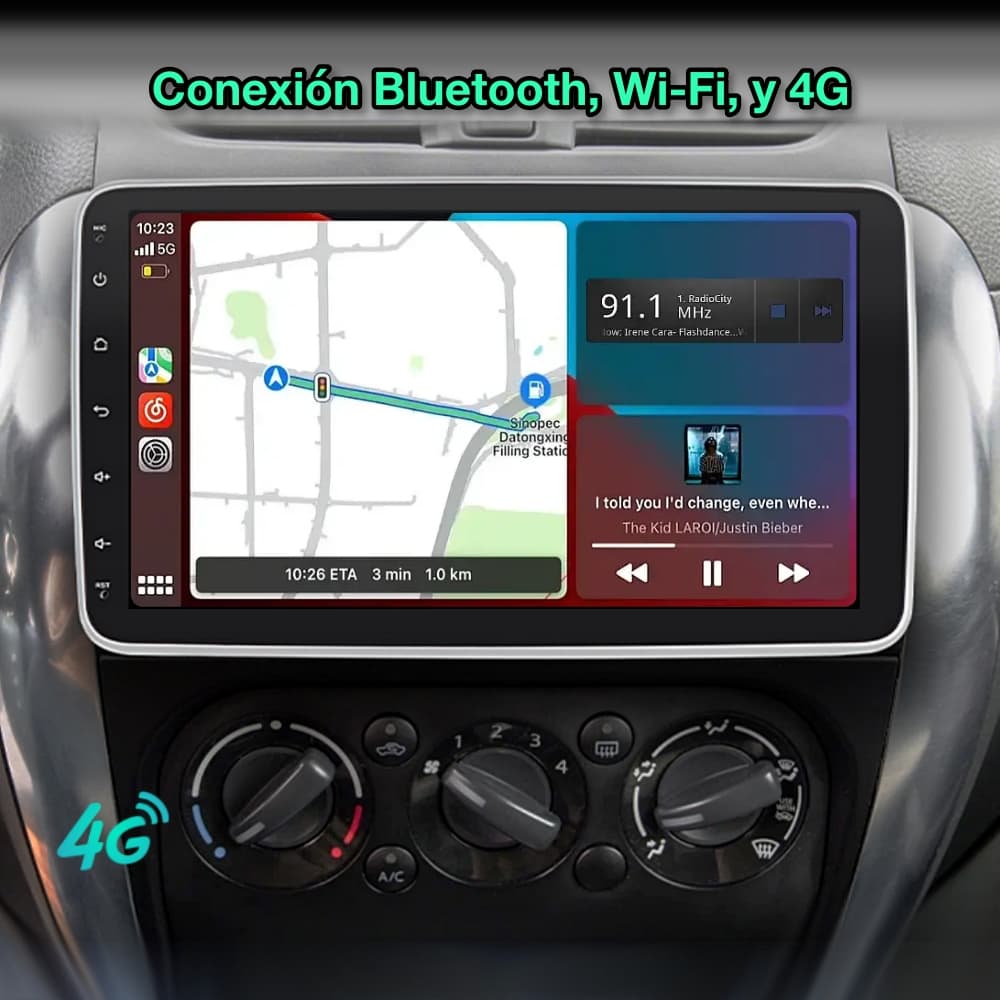 Rádio navegador GPS universal 1 DIN, tela giratória 360º 