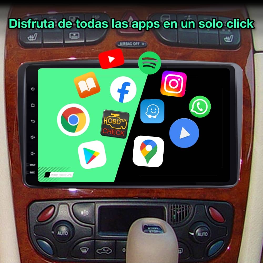 Mercedes Benz Classe A, E, C, G, Vito, Viano, Vaneo 8 polegadas 