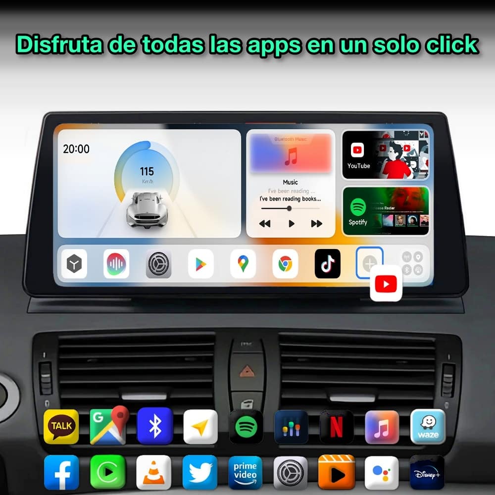 BMW Série 1, 2006-2012 Tela de 10,33” 