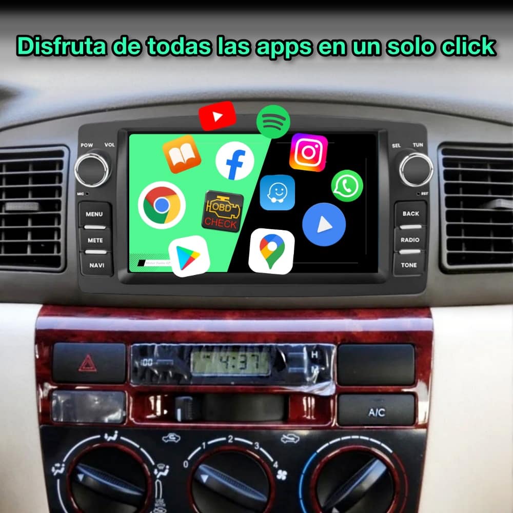 Toyota Corolla 2000-2006 tela de 7” 