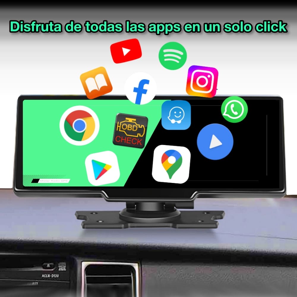 Rádio universal com tela Carplay e câmera DVR 