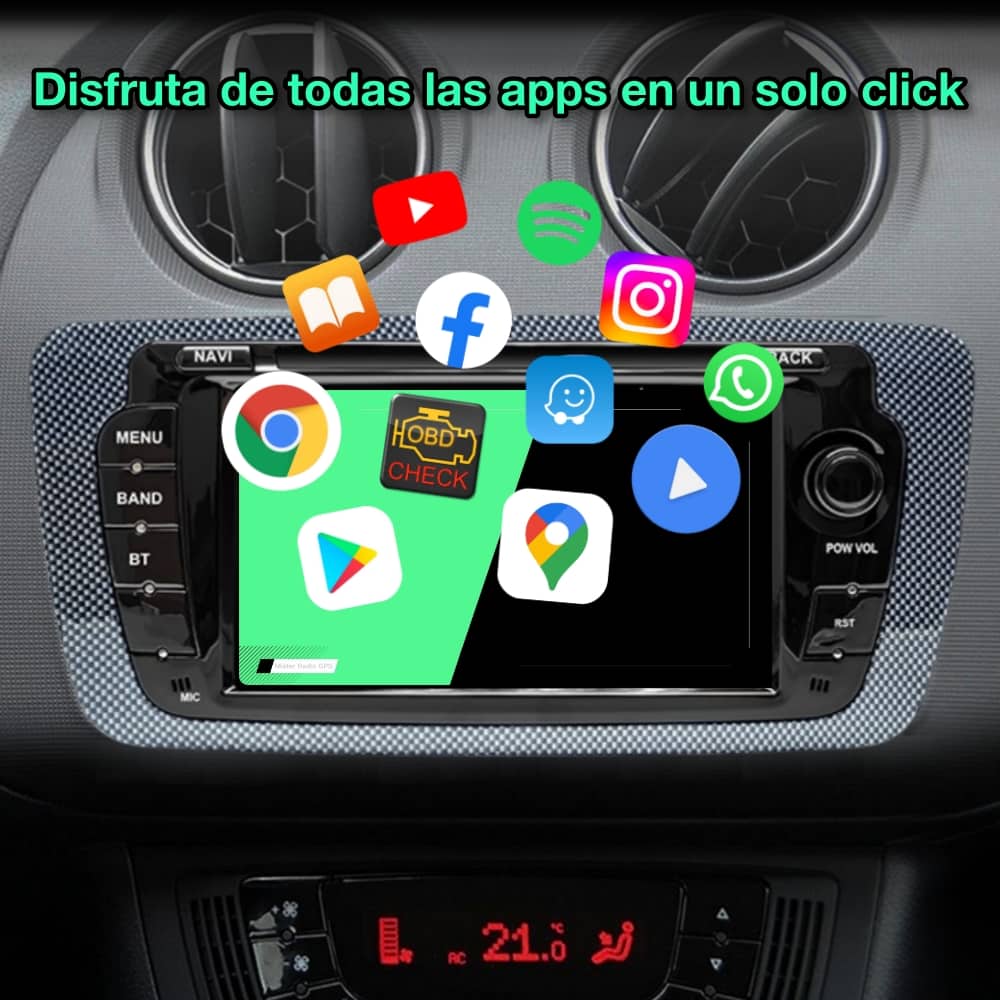 Seat ibiza 6j 2009-2013 tela de 7 polegadas 
