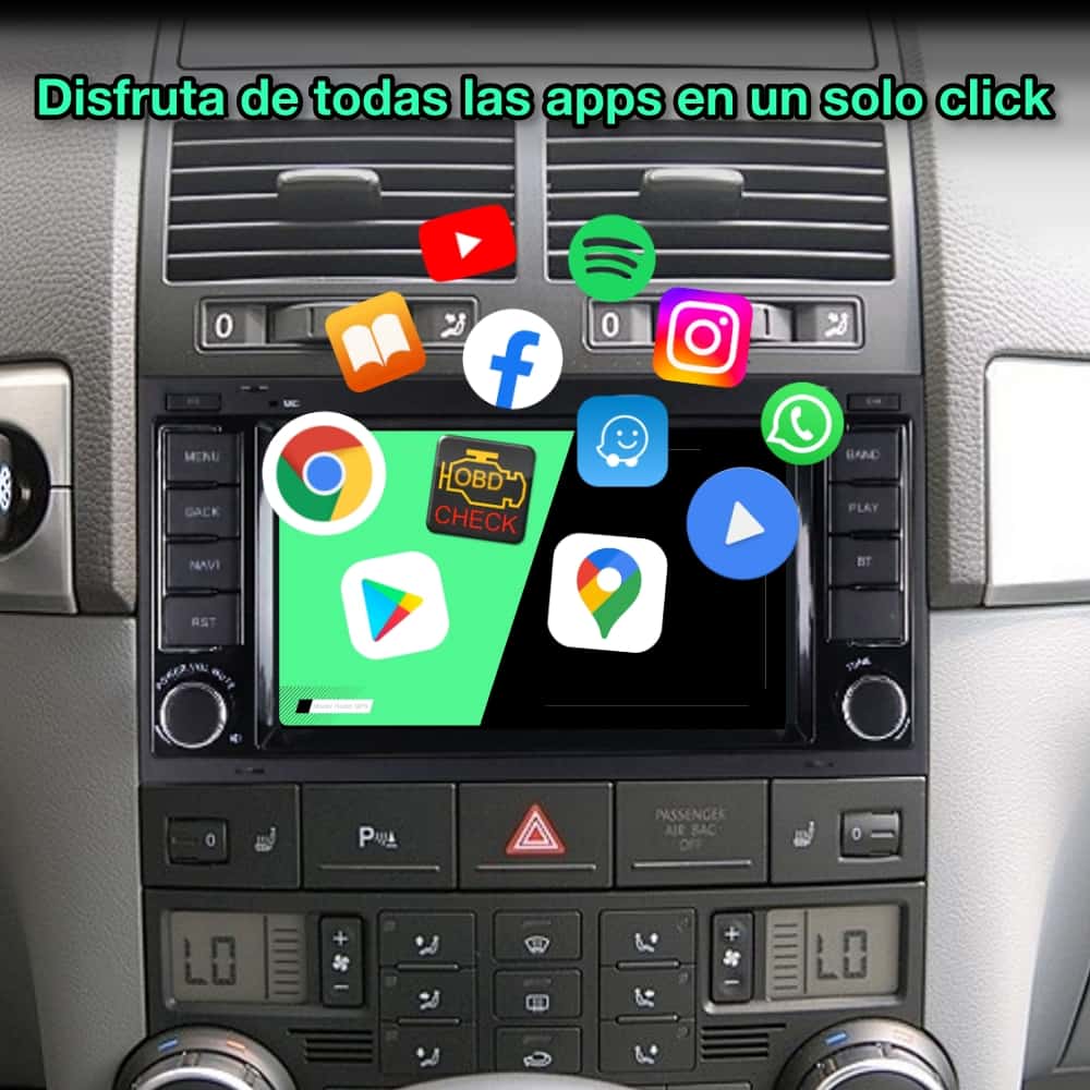 Volkswagen Touareg, Transporter, Multivan 2002-2011 Tela de 7" 