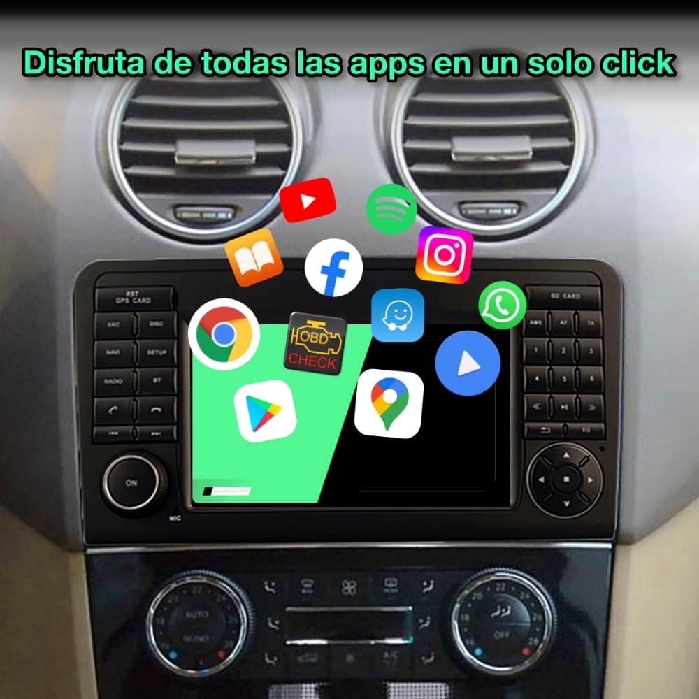 Mercedes Benz GL, ML 2005-2012 tela de 7 polegadas 