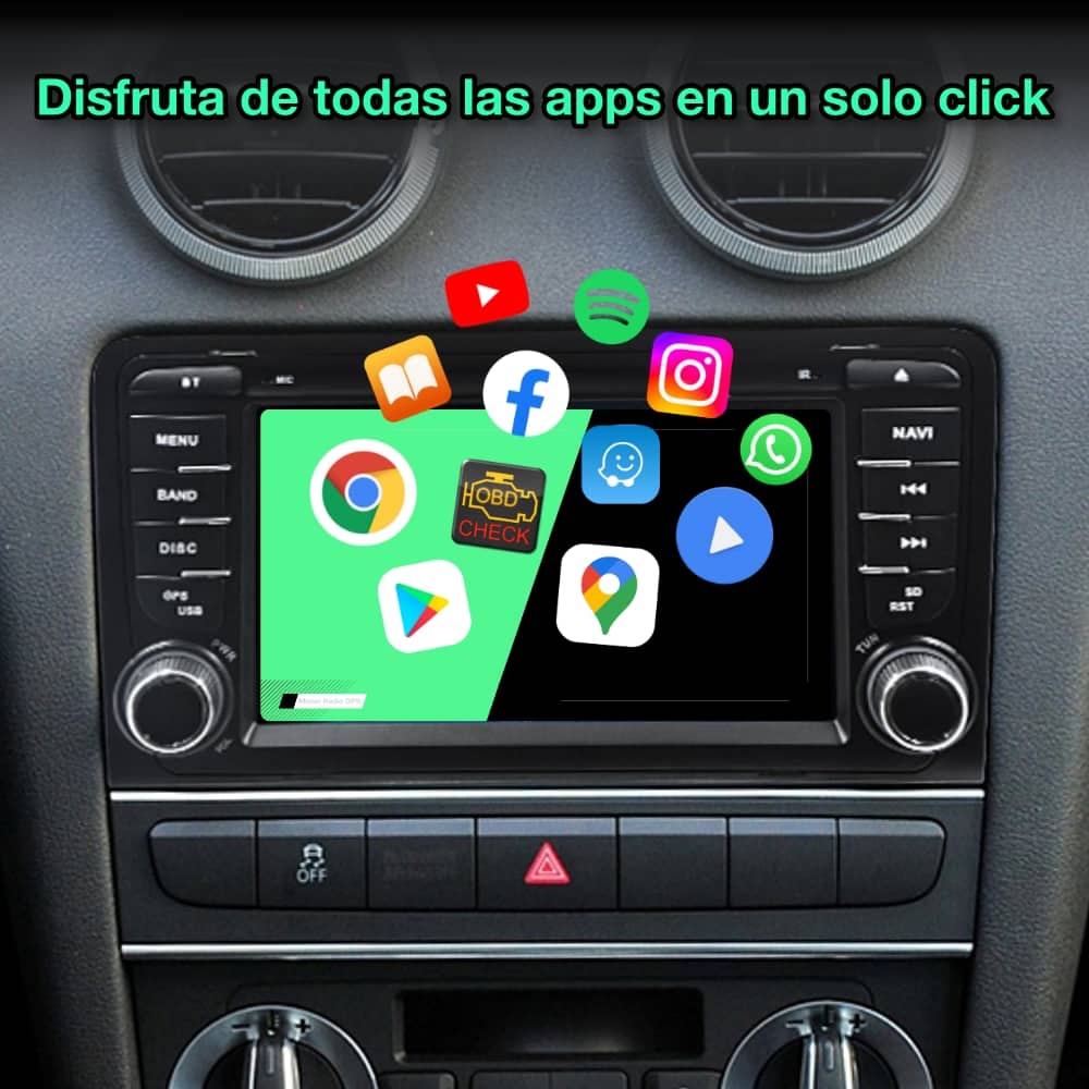 Audi A3, 2003-2013 tela de 7" 