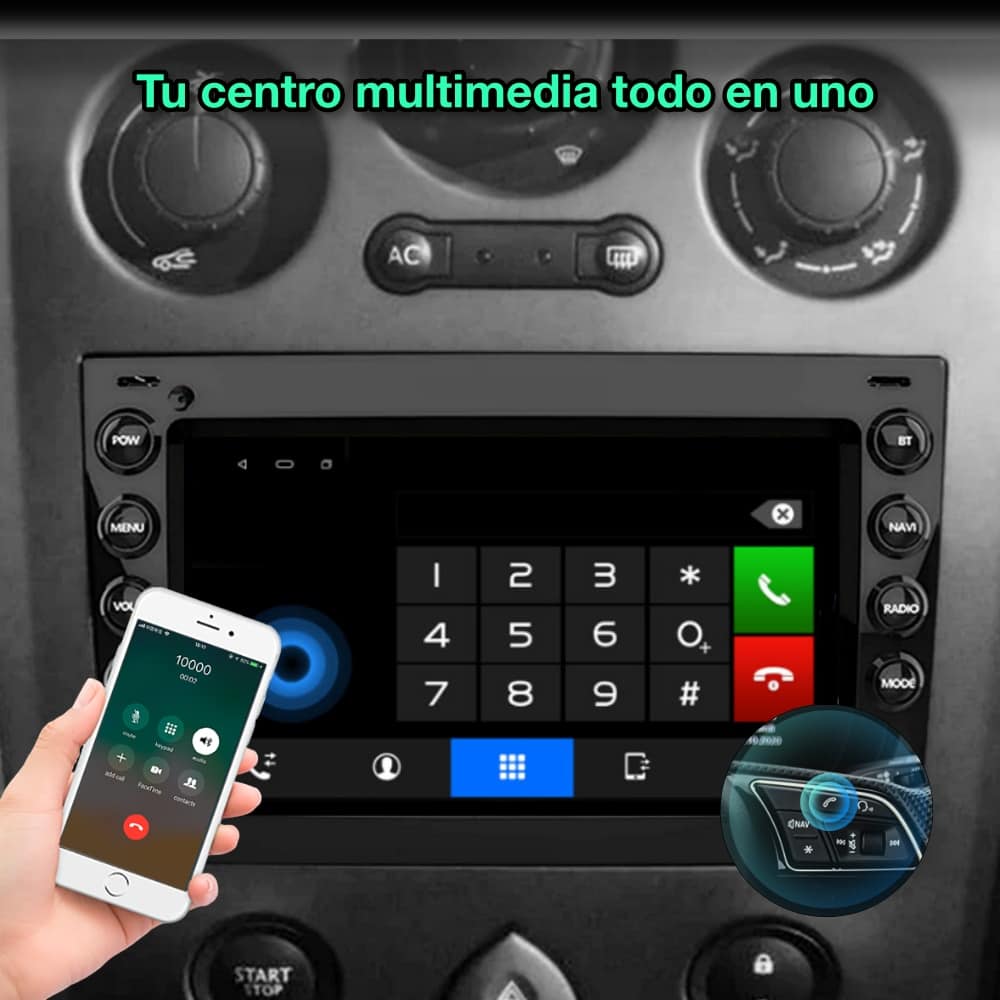 Renault Mégane 2, 2002-2009 tela de 7" 