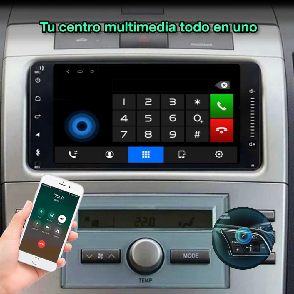 Toyota Corolla, Hilux, RAV4, Vios, Prado tela de 7 polegadas 