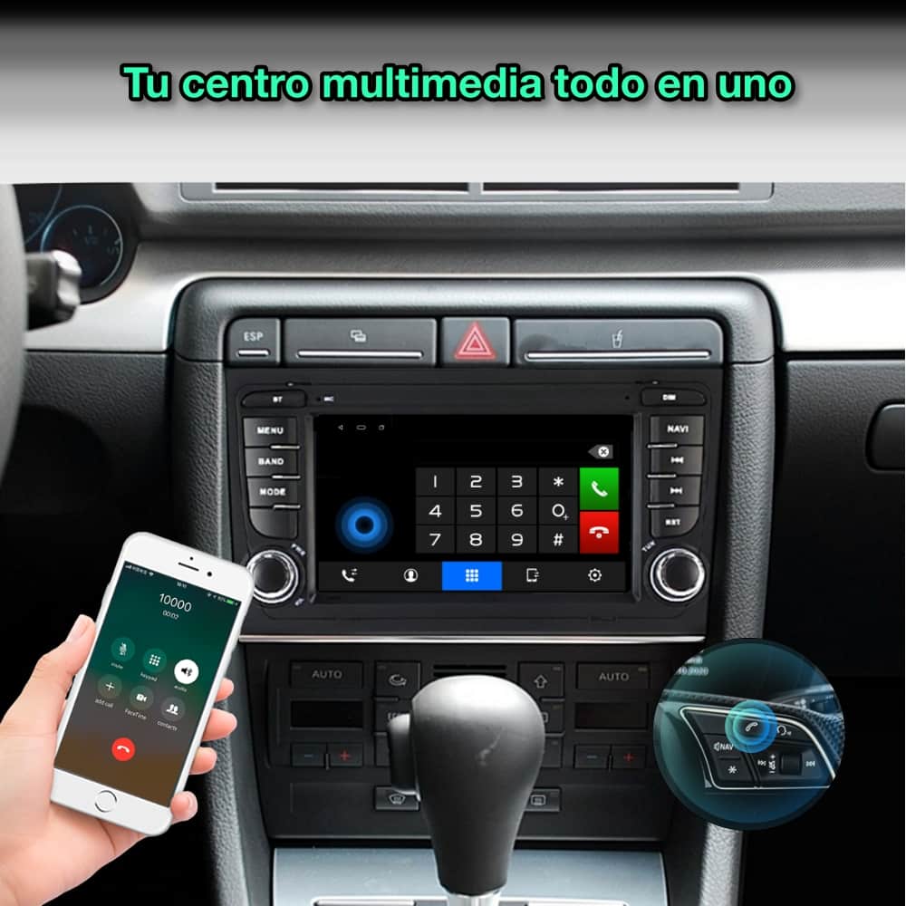 Audi A4, 2000-2008 tela de 7" 