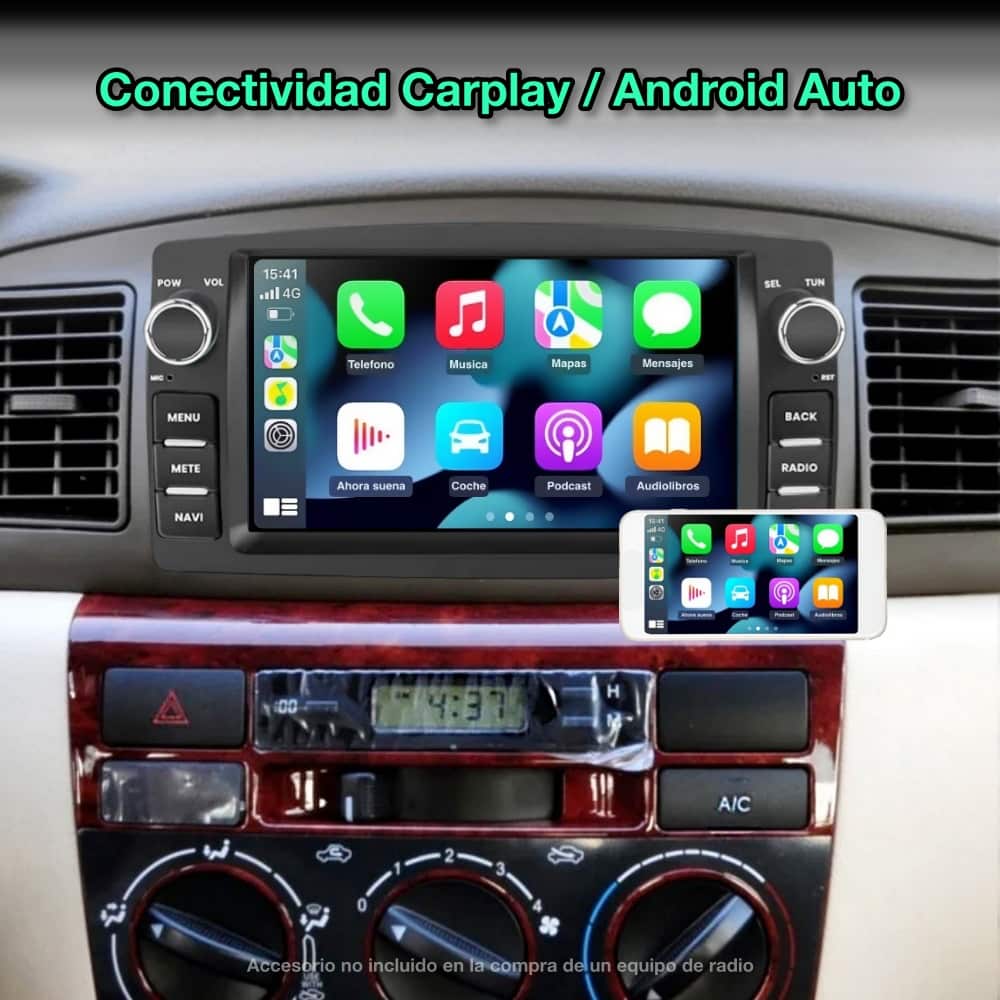 Toyota Corolla 2000-2006 tela de 7” 