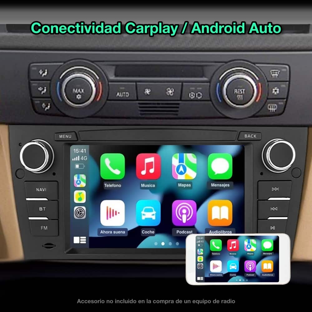 BMW Série 1, 2004-2011 Tela de 7" 