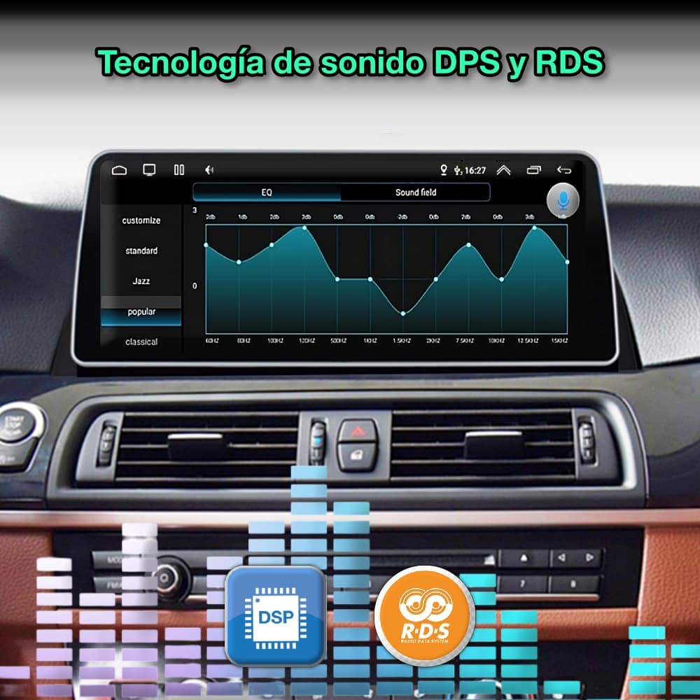 BMW Série 5, F10, F11, 2011-2016 Tela de 12,3" 