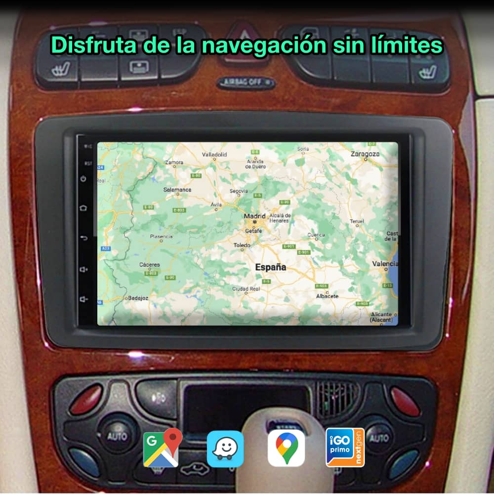 Mercedes Benz Classe A, E, C, G, Vito, Viano, 7 polegadas 