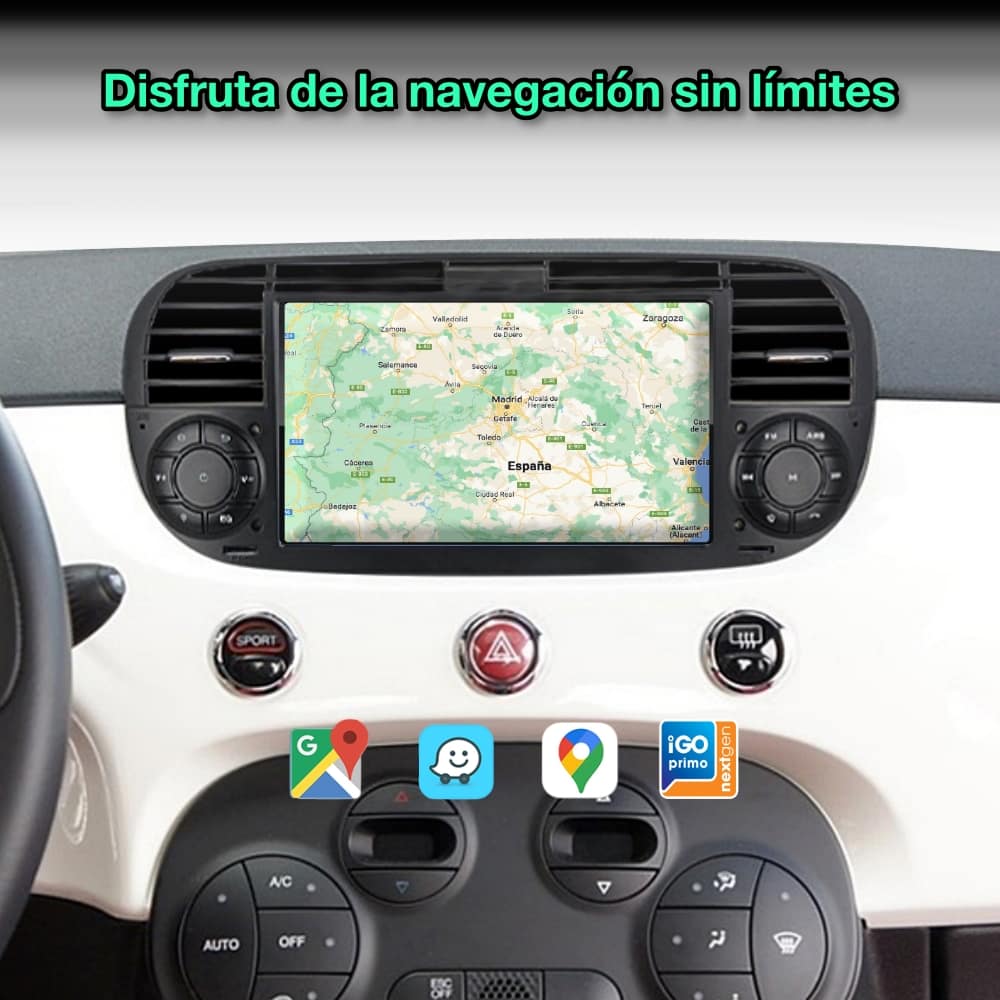 Fiat 500 2007-2014 7" Tela 