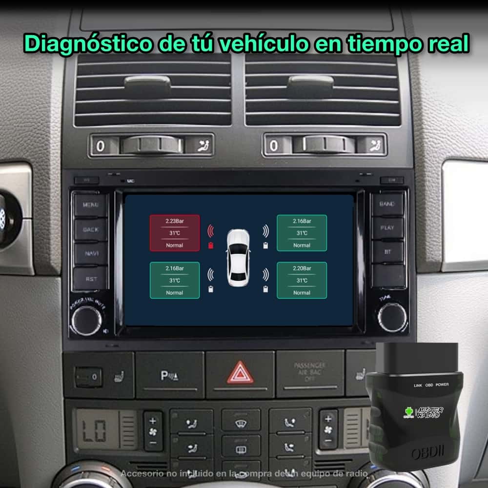 Volkswagen Touareg, Transporter, Multivan 2002-2011 Tela de 7" 