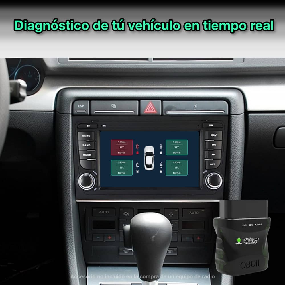 Audi A4, 2000-2008 tela de 7" 