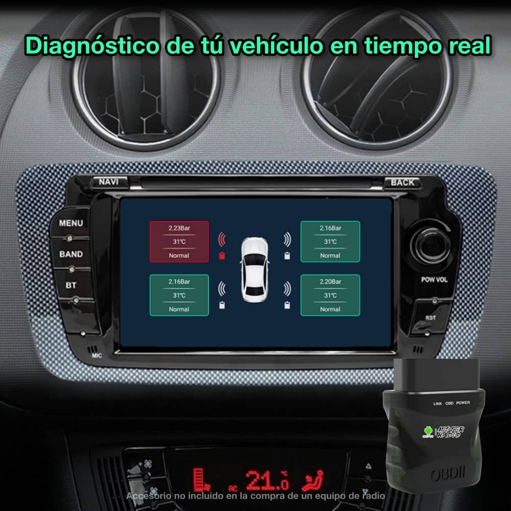 Seat ibiza 6j 2009-2013 tela de 7 polegadas 