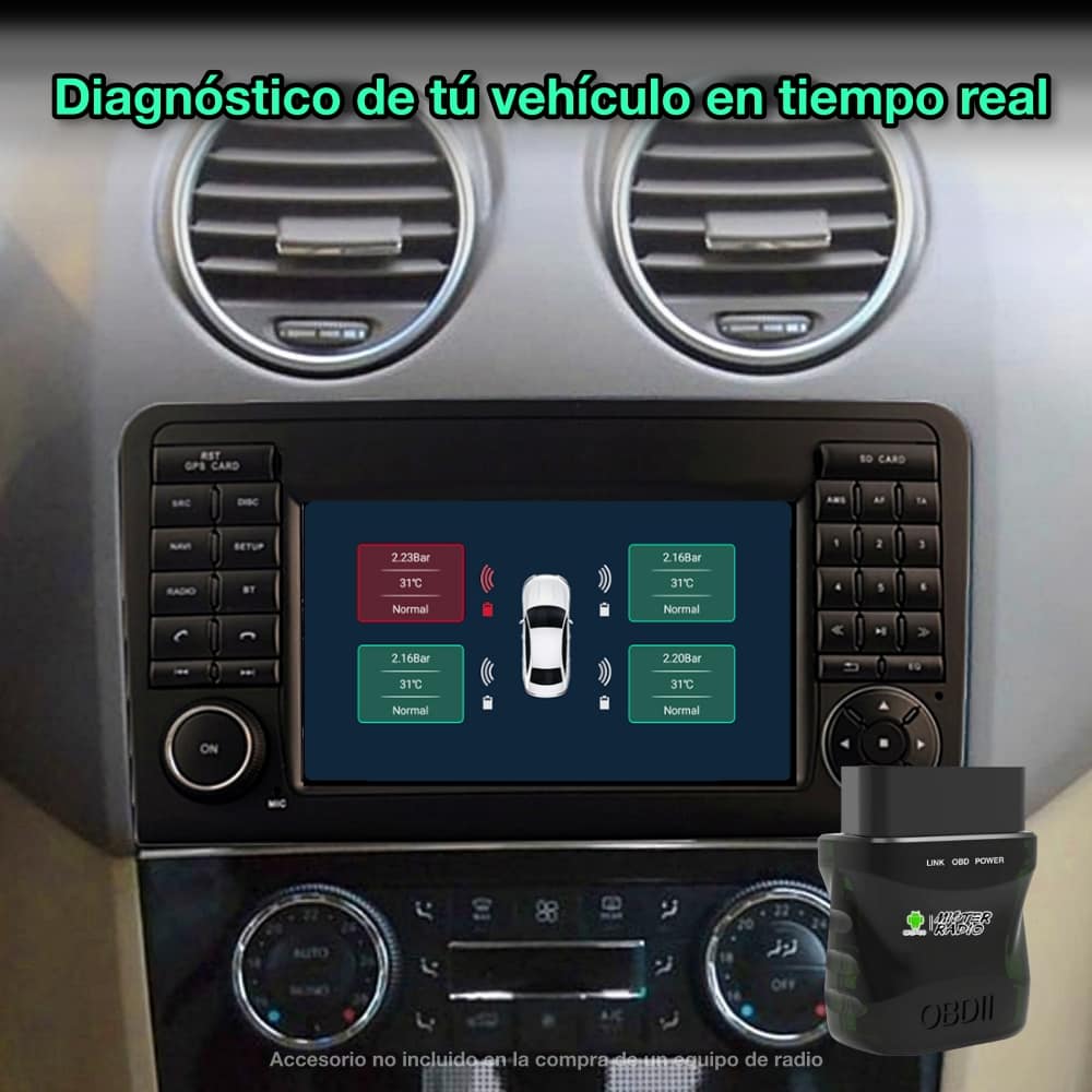 Mercedes Benz GL, ML 2005-2012 tela de 7 polegadas 